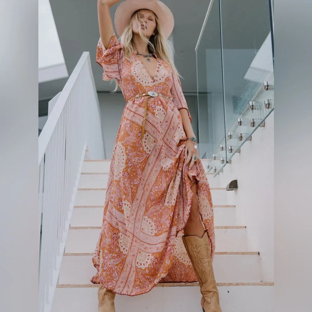 Chasing Unicorns Alabama Getaway Maxi Caftan Dress - Picture 9 of 11